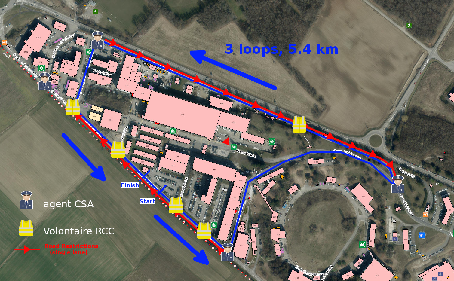 Road Race Route